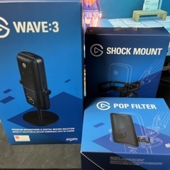 elgato wave3 3点セット(本体、ショックマウント、ポ...