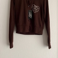 夢展望 新品 秋冬用 タグあり 姫系 茶色の胸元ハートカーディガ...