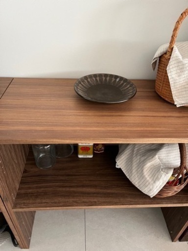 無印良品　木製シェルフ　
収納棚　 美品ウォールナット