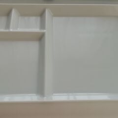美品  IKEA　プレート 仕切り付き ホワイト ２枚セットの画像