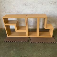 【ジモティ限定特価】 組み合わせ収納 マルチラック コビナス 4個セット ナチュラル色 N0205Gの画像