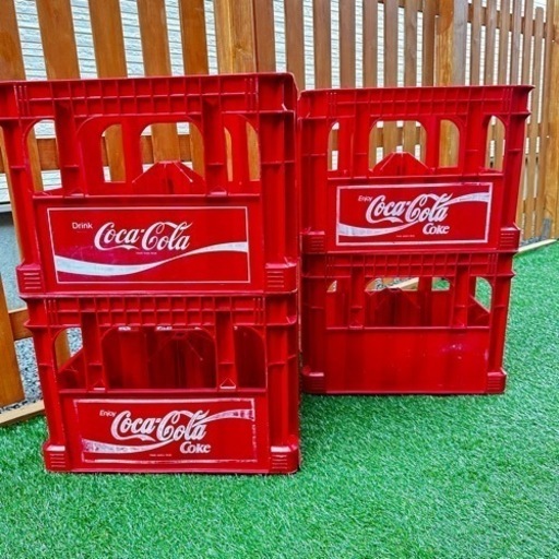 【ヴィンテージ】コカコーラ 空ケース コンテナ4個  昭和レトロ 希少品