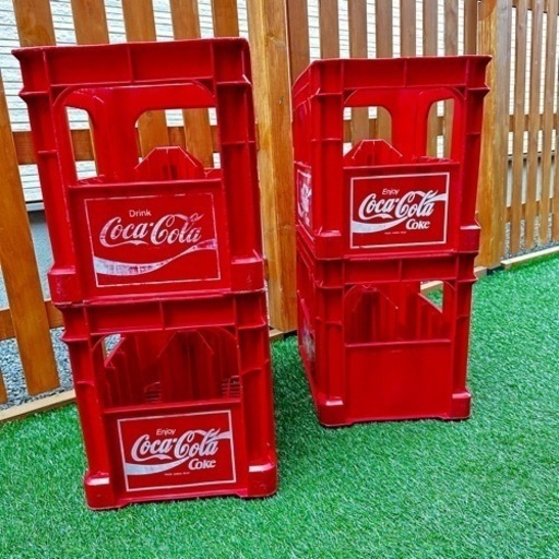 【ヴィンテージ】コカコーラ 空ケース コンテナ4個  昭和レトロ 希少品