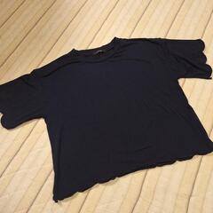 トップス Tシャツ ネイビー M 紺 無地 シンプル カットソー