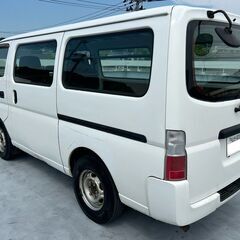 H23キャラバンバン切替4WD.ディーゼルターボロング3人乗り！車検R7.4迄あり！足廻り整備完了！荷台広々！の画像
