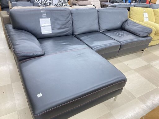 カウチソファ　KELVIN GIORMANI　本革　ﾌﾞﾗｯｸ