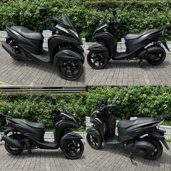 【普通免許仕様もOK】トリシティ155ABS SG37J 2.5万km台 人気のマットブラック ★TRIX★の画像