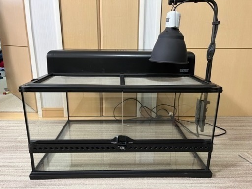 爬虫類ケージ グラステラリウム6030/コンパクトトップ60、ライトドームをセットで