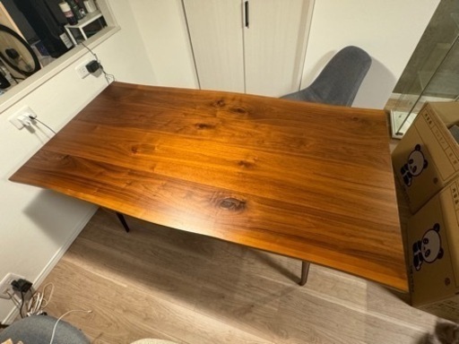 【お値下げ中】LOWYA(ロウヤ) ダイニングテーブル 幅160㎝ ウォルナット