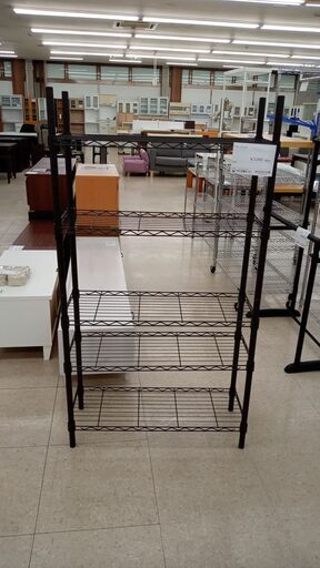 ★ジモティ割あり★  スチールラック ダークブラウン H151×D31×W81.5 クリーニング済み TJ7235