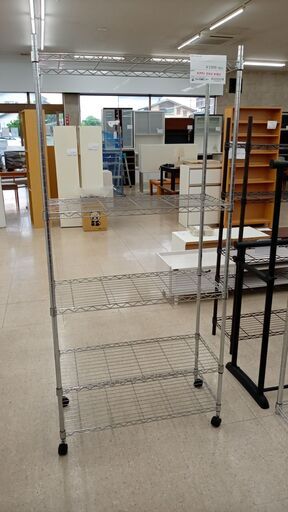★ジモティ割あり★  スチールラック シルバー H174.5×D35×W80 クリーニング済み TJ7236