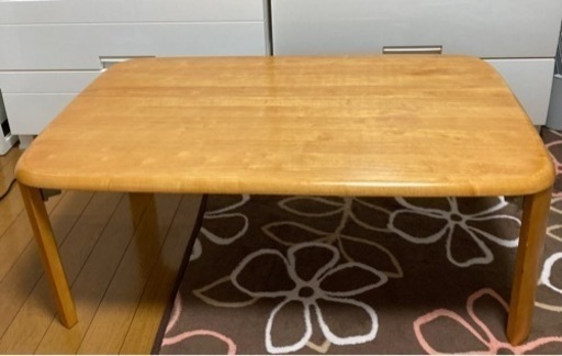 木の机　テーブル　幅 90cm × 奥行き 60cm × 高さ 33cm