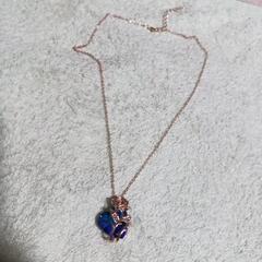 j→→→m31-1★薔薇ハートブルートパーズ ダイヤモンド K18PGFピンクゴールドネックレス 誕生日プレゼント旅行連休夏ギフト国内発送の画像
