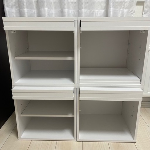 新品未使用　フラップ扉　カラーボックス