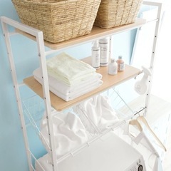 【取引決定済】ランドリーラックカゴ付きの画像