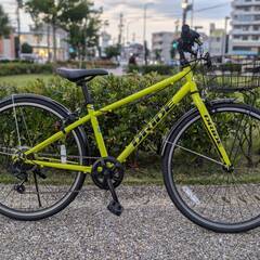 超美品　子供用自転車　CBA　ドライドR　26インチ　ネオンライム