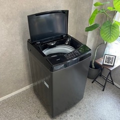 ☑︎ご成約済み🤝 IRIS OHYAMA 洗濯機 8kg✨ 品のあるブラック🐦‍⬛ 2019年製⭕️の画像