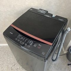 ☑︎ご成約済み🤝 IRIS OHYAMA 洗濯機 8kg✨ 品のあるブラック🐦‍⬛ 2019年製⭕️の画像