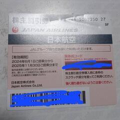 JAL株主優待券　航空券期限11月30日まで