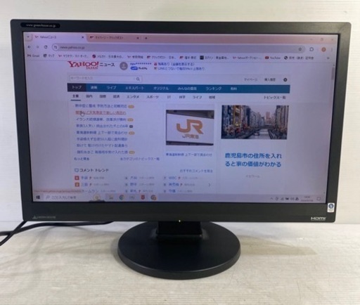 グリーンハウス GH-ACJ223SHB 21.5インチ 液晶PCモニター パソコンモニター ディスプレイ HDMI端子付き 動作品 パソコン 周辺機器 中古