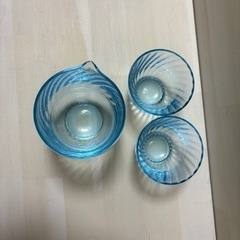 冷酒セット 小樽北一ガラス ぐい呑み グラス 徳利の画像