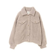 アースミュージックアンドエコロジー　ボア　ジャケット　ベージュ　Fの画像