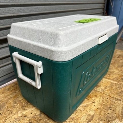 【美品】北海道旭川市 Coleman コールマン 48L クーラーボックス デカロゴ model5248・5247 緑 グリーン 室内保管品