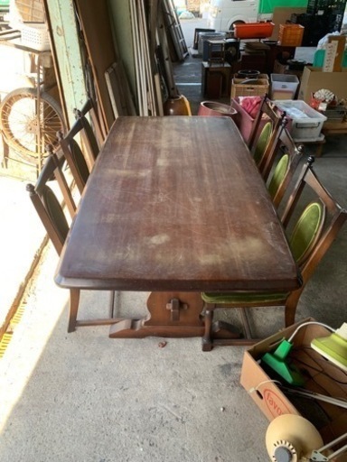 難あり　6人がけ　テーブル　椅子