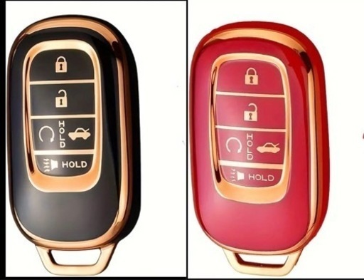 ホンダ スマートキー ケース カバー 黒 赤 2個
