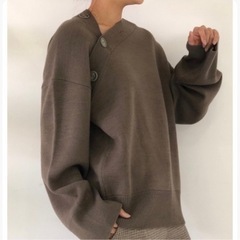 TODAYFUL アシンメトリーボタンニット