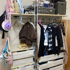無印良品 衣装棚 スチールシェルフ ３つの画像