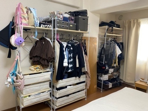 無印良品 衣装棚 スチールシェルフ ３つ