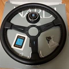 NARDI ステアリングCLASSICブラックレザー/ブラックス...