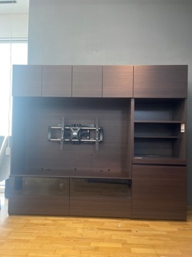 N677★Pamouna　パモウナ製★壁面テレビボード★ハイテレビボード★テレビボード★幅1995mm