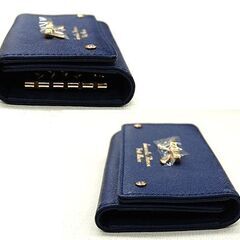 未使用保管品 Samantha Thavasa Petit Choice キーケース 5連 ネイビー系 サマンサタバサ プチチョイス 元箱付き 札幌市 清田区 平岡の画像