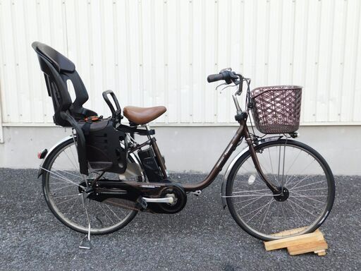 リサイクル自転車 店内多数販売中!　ご来店ください！　早い者勝ち!　 大人気! 電動アシスト自転車  2014 子供乗せ仕様 Panasonic パナソニック ビビDX BE-END636 チョコブラウン 8.9Ah リヤチャイルドシート付! 車体＆バッテリー極めて良好! 電動アシスト自転車を安く販売! 店内でも中古自転車多数販売中! 是非!見に来てください! 自636