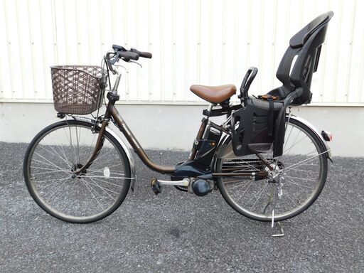 リサイクル自転車 店内多数販売中!　ご来店ください！　早い者勝ち!　 大人気! 電動アシスト自転車  2014 子供乗せ仕様 Panasonic パナソニック ビビDX BE-END636 チョコブラウン 8.9Ah リヤチャイルドシート付! 車体＆バッテリー極めて良好! 電動アシスト自転車を安く販売! 店内でも中古自転車多数販売中! 是非!見に来てください! 自636