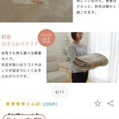 ホットカーペット付き‼️2畳洗えるラグマットの画像