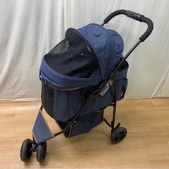 M＋093【GEX】わんわんカート スマートハンディ Safety 犬用カート デニム 美品
