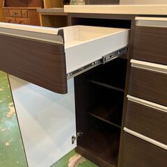 【愛品館八千代店】ニトリ　スライド扉キッチンボード　KRISNA-120KB-DBRの画像