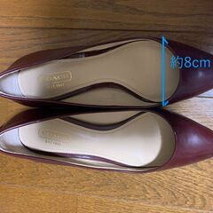 COACH コーチ パンプス 赤の画像