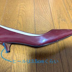 COACH コーチ パンプス 赤の画像