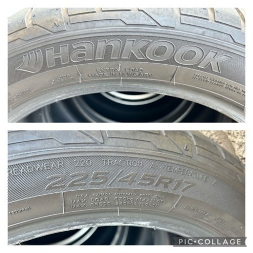 HANKOOK 225/45R17 BMW承認 ランフラットタイヤ