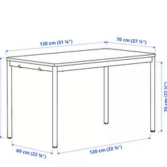 IKEA　トッマリード　天板・脚セット　2セット　木目の画像