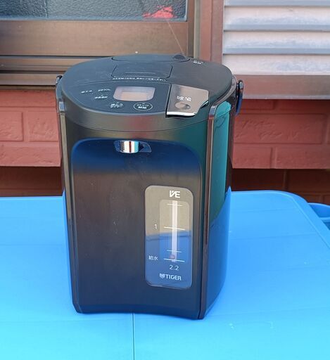 【鹿児島市リサイクルショップスターズ吉野店】【中古】タイガー蒸気レスVE電気魔法瓶　2.2L　黒色　2020年製