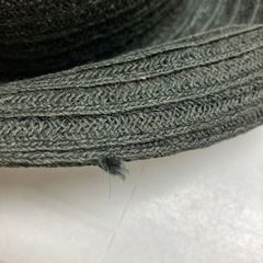 ☆値下げ☆N2407-195 SUGAI 麦わら帽子 ブラック ほつれ有り サイズ:M(57.5cm)の画像