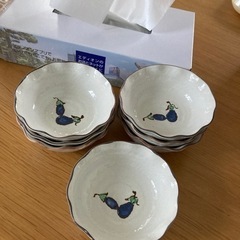 茄子柄　小皿7枚