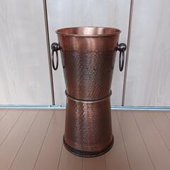 《完売御礼🙇》 アンティーク ガーデニング 【 銅製　傘立て 花入れ 】　　ビンテージ 家具 インテリア雑貨の画像