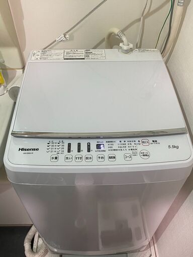 Hisense 全自動電気洗濯機 5.5kg 2019年製