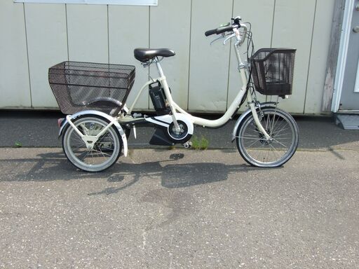電動アシスト三輪自転車　ヤマハ　PAS　ワゴン　X1NF-1000×××　電動三輪自転車　走行/充電/変速確認　Fタイヤ新品　中古動品